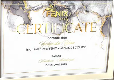 Certified instructor, FENIX laser diode course, FENIX laser